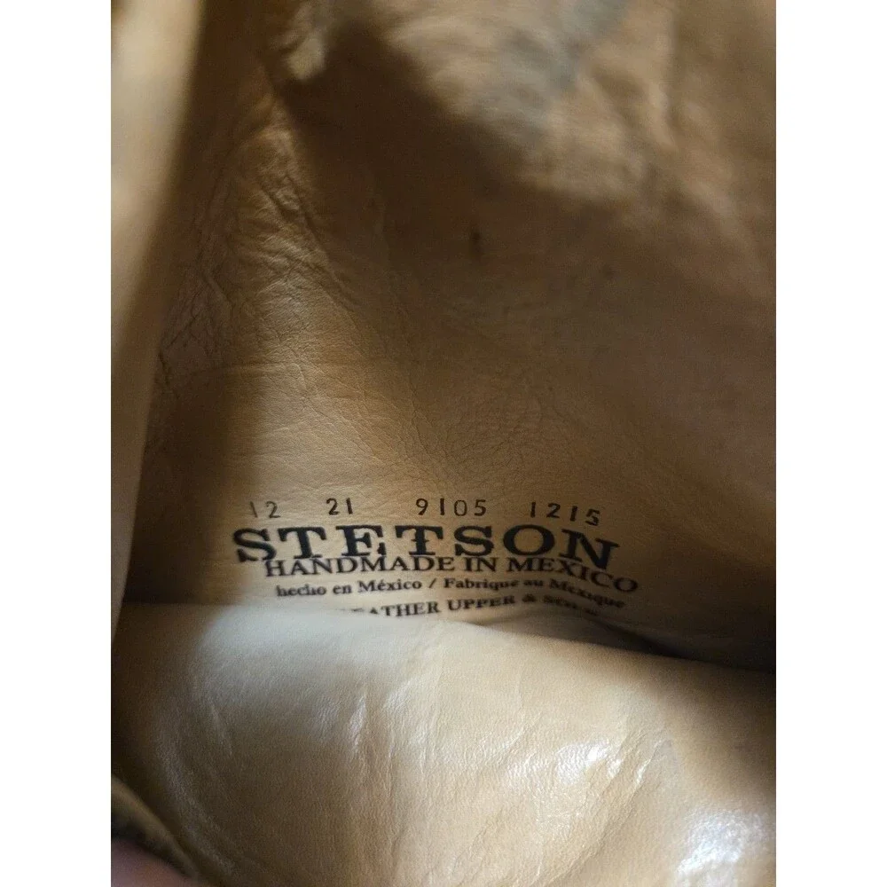 Stetson Womens Black Leather Size 10 Era Over The Knee Boots Vintage